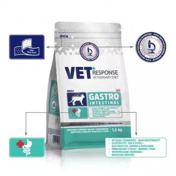 VET RESPONSE Gastrointestinal - suché krmivo pre mačky - 1,6 kg