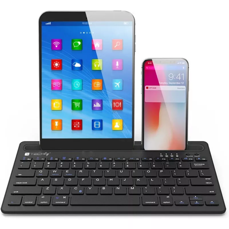 Techly ICTBK102U univerzálna klávesnica Bluetooth QWERTY anglická čierna