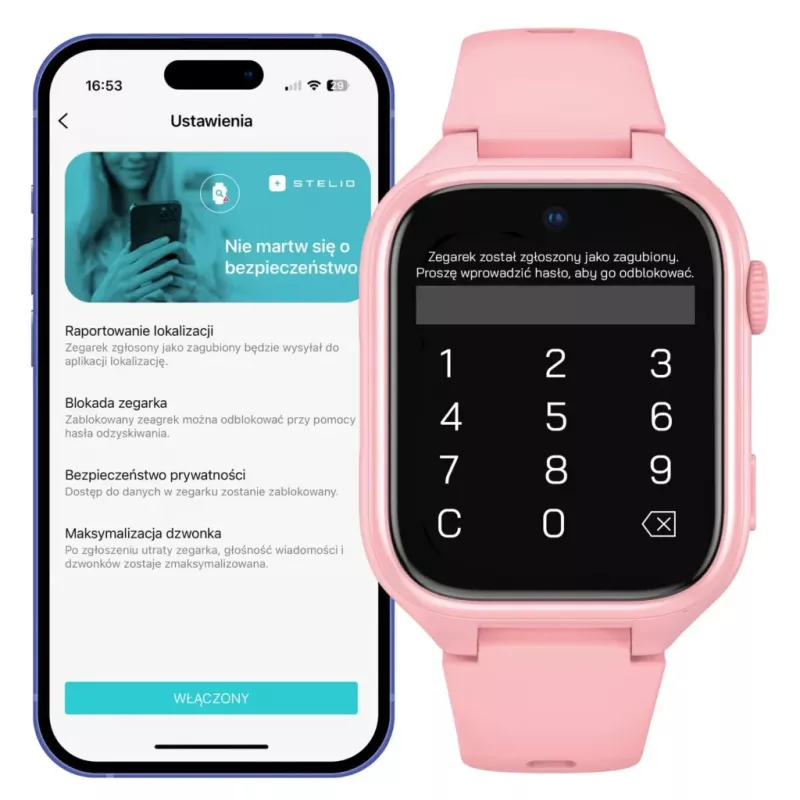 Smartwatch Stelio Junior Pro AI 4G ST-SWJ102-PK — detské 4G hodinky, ružové