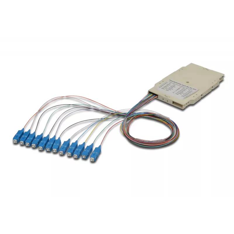 Zvárací kazetový modul Digitus A-96522-02-UPC-4 s 12 pigtailmi SC OM4