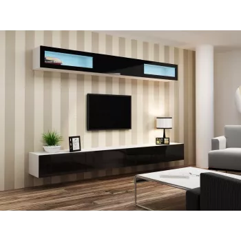 Cama skriňa VIGO 90 uzavretá 90/35/32 biela/čierna lesk
