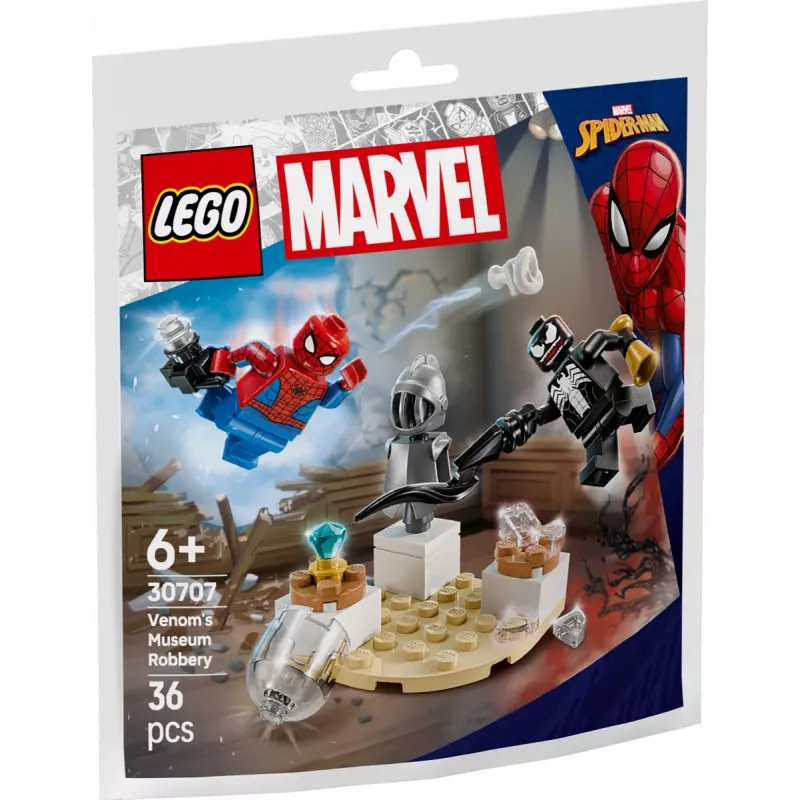 Stavebnica LEGO Venoms Museumsraub Polybag sada 30707 – Marvel Super Heroes, malá zberateľská stavebnica