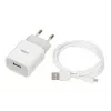 Power charger iBOX C-41 USB 2A, 1 USB port, microUSB kábel, biela