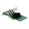 DeLOCK PCI Express x4 karta na 4 x externý USB 3.0 Quad Channel - Low Profile formát