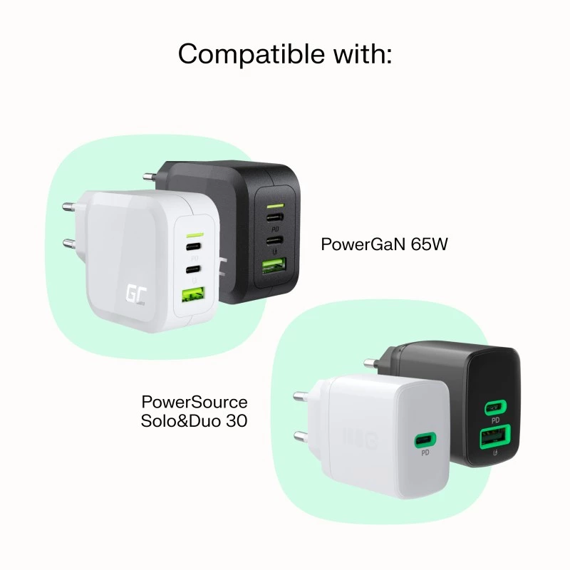 Kábel USB-C-USB-C PowerStream 100W pletený 1,2m biely