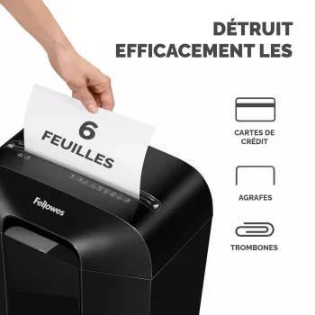 Powershred | LX25 | čierna | 11,5 L | skartovanie kreditných kariet | dB | spracovanie papiera štandard/výstup 6 listov na jeden prechod | skartovačka s čiastočným rezom | záruka 24 mesiacov