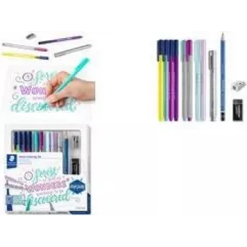 Sada na ručné lettering Staedtler 100% PEFC – nástroje na štetčekový a jemný lettering