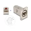 DeLOCK 67062 D-typ RJ45 Cat.6A STP zabudovateľná priechodka, kov