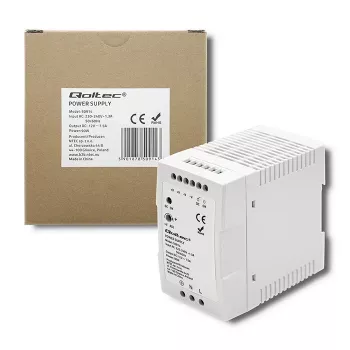 Qoltec 50914 lištový napájací zdroj | 90W | 12V | 7,5A | biely | tenký