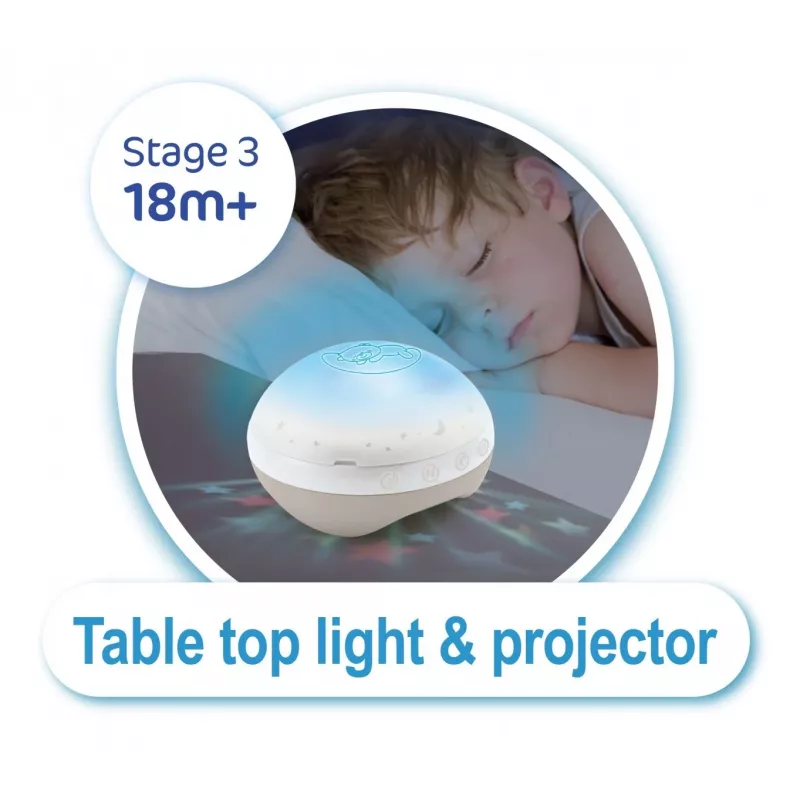 3in1 hudobný projektor kolotoč béžový