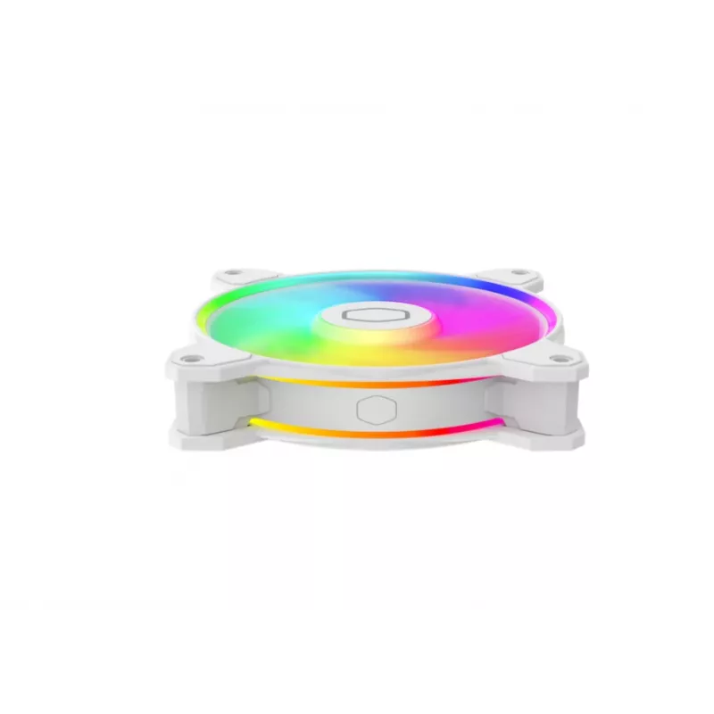 Cooler Master MasterFan MF120 Halo2 White Edition MFL-B2DW-21NP2-R2 skrinkový ventilátor ARGB 120 mm, 27 dB, 51,88 CFM, biely