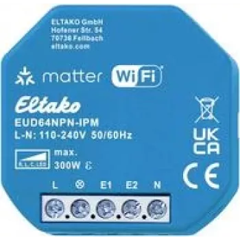 Bezdrôtový modul stmievača Eltako EUD64NPN-IPM 300W 230V pre LED a žiarovky