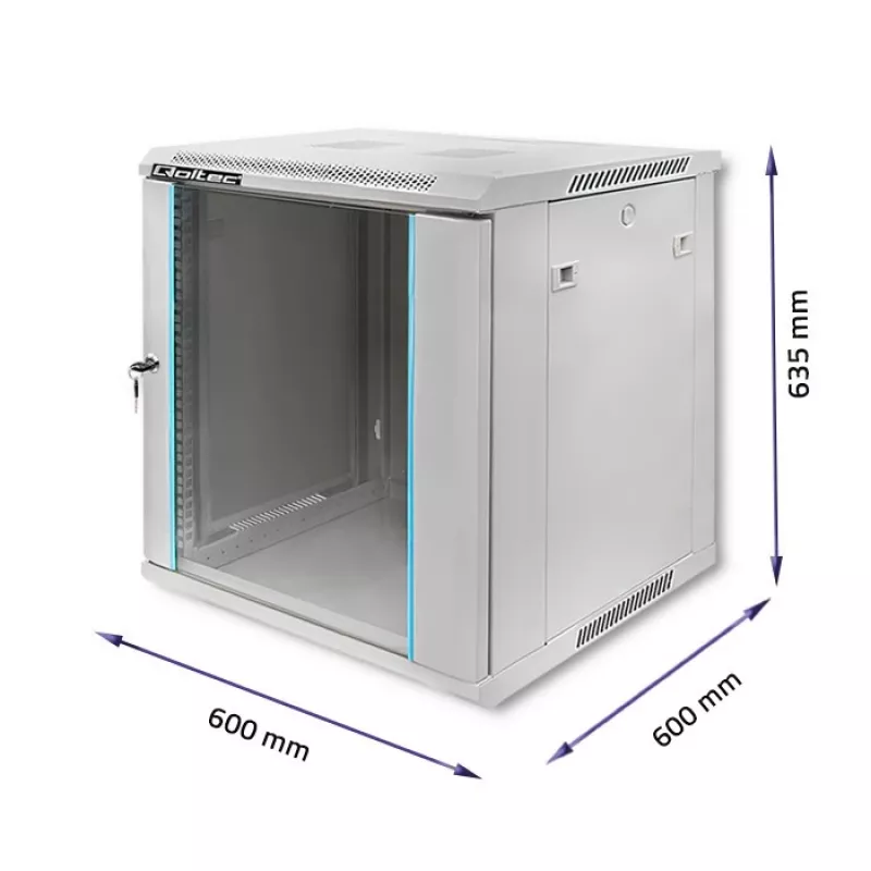 Qoltec 54487 RACK skriňa 19 | 12U | 600 x 635 x 600