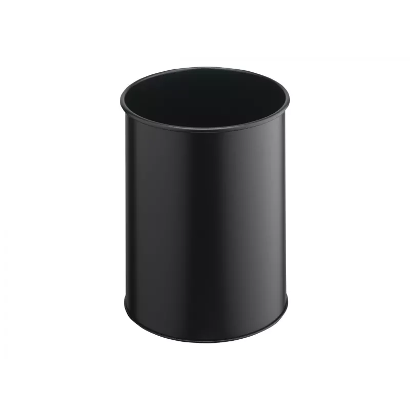 Odpadkový kôš okrúhly polyester oceľ čierny robustný 330101