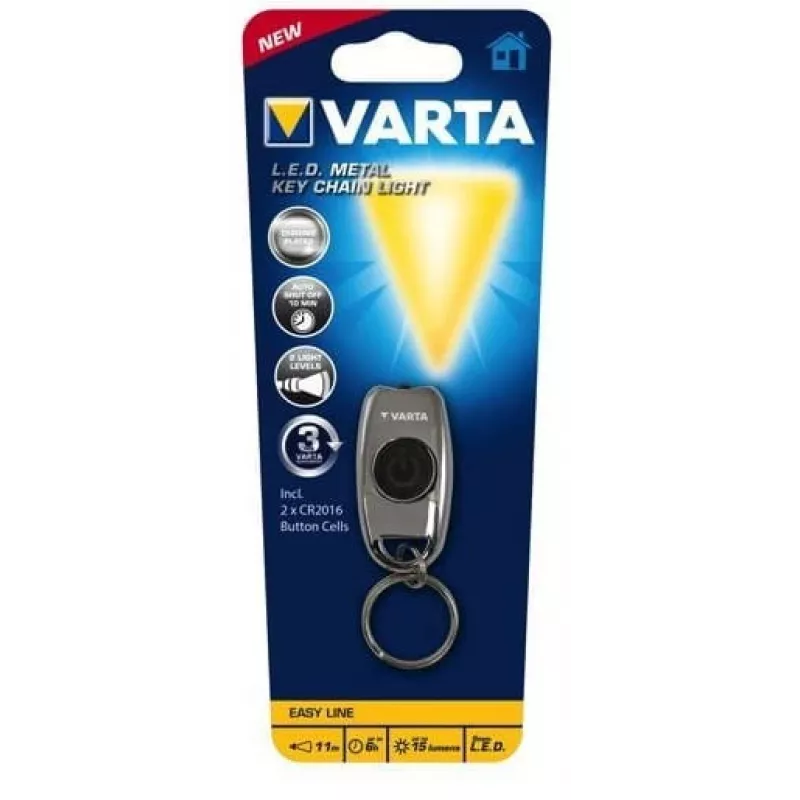 Prívesok na kľúče - baterka Varta L.E.D. METAL KEY CHAIN LIGHT