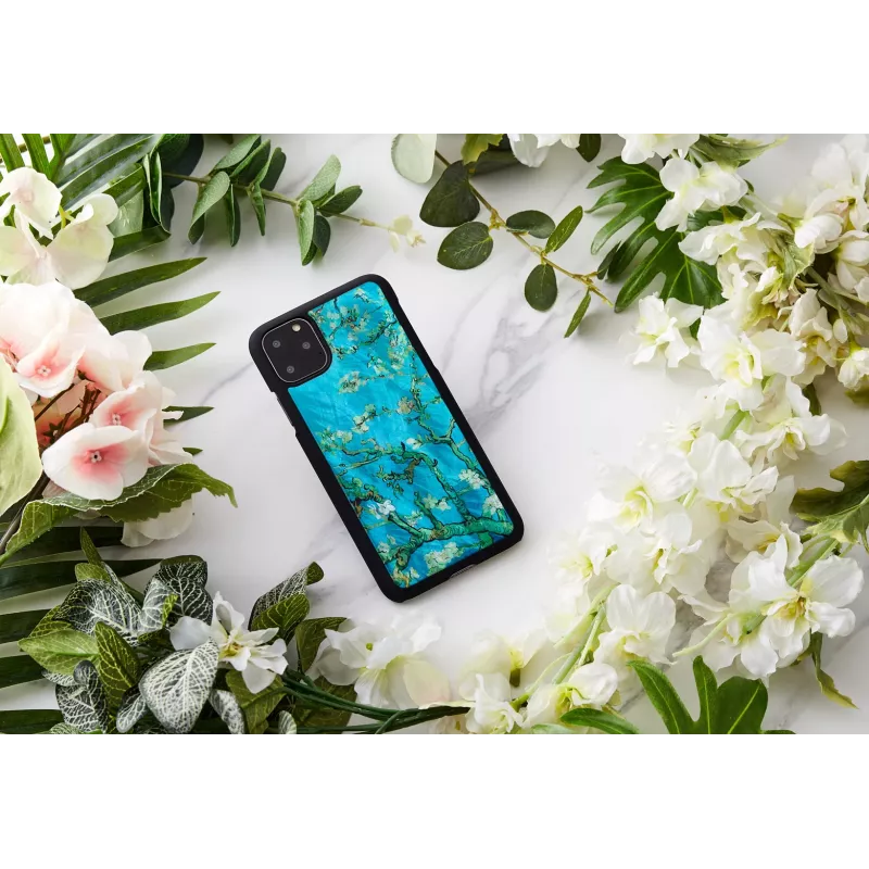 Ochranné puzdro iKins pre iPhone 11 Pro Max – Almond Blossom čierne
