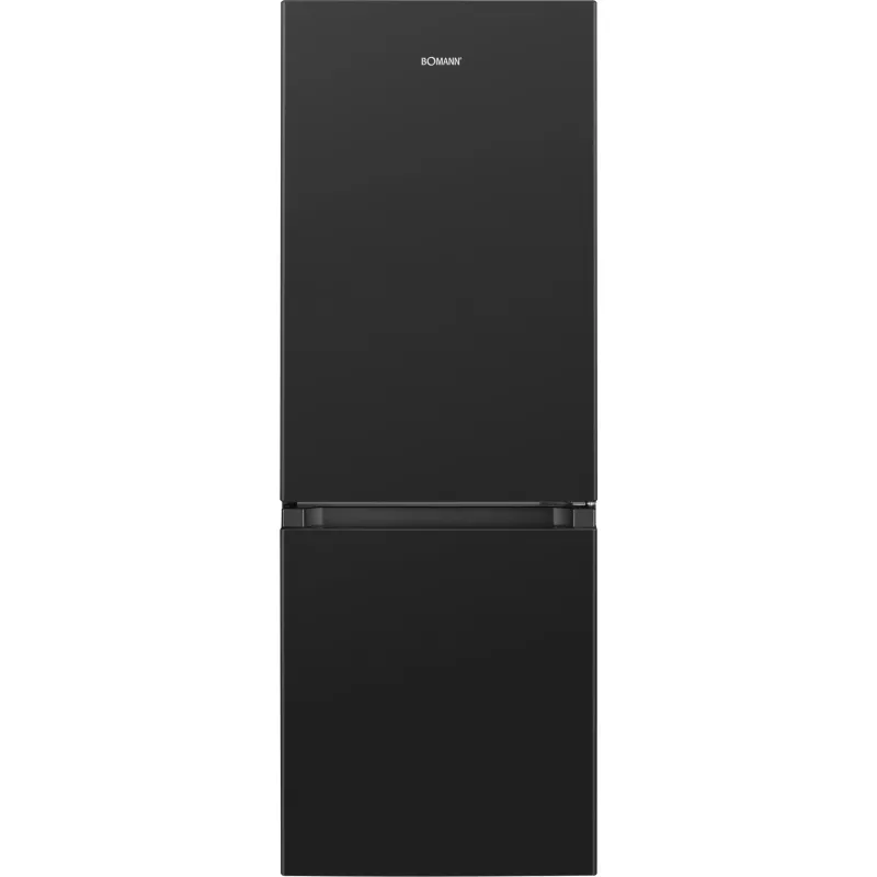 Voľne stojaca chladnička BOMANN KG 320.2, 165 l celkový objem (chladnička 122 l, mraznička 43 l), čierna, energetická trieda E, 143 cm