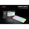Herná klávesnica Savio Phenix WHITE GAT RED PUD káblová bezdrôtová USB Bluetooth RGB LED