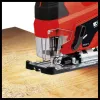 Einhell TC-JS 18/70 Li akumulátorová priamočiara píla 4321280, Power X-Change, 18 V, 2700 zdvihov/min, hĺbka rezu 70 mm, s akumulátorom 2,5 Ah a nabíjačkou, červeno-čierna