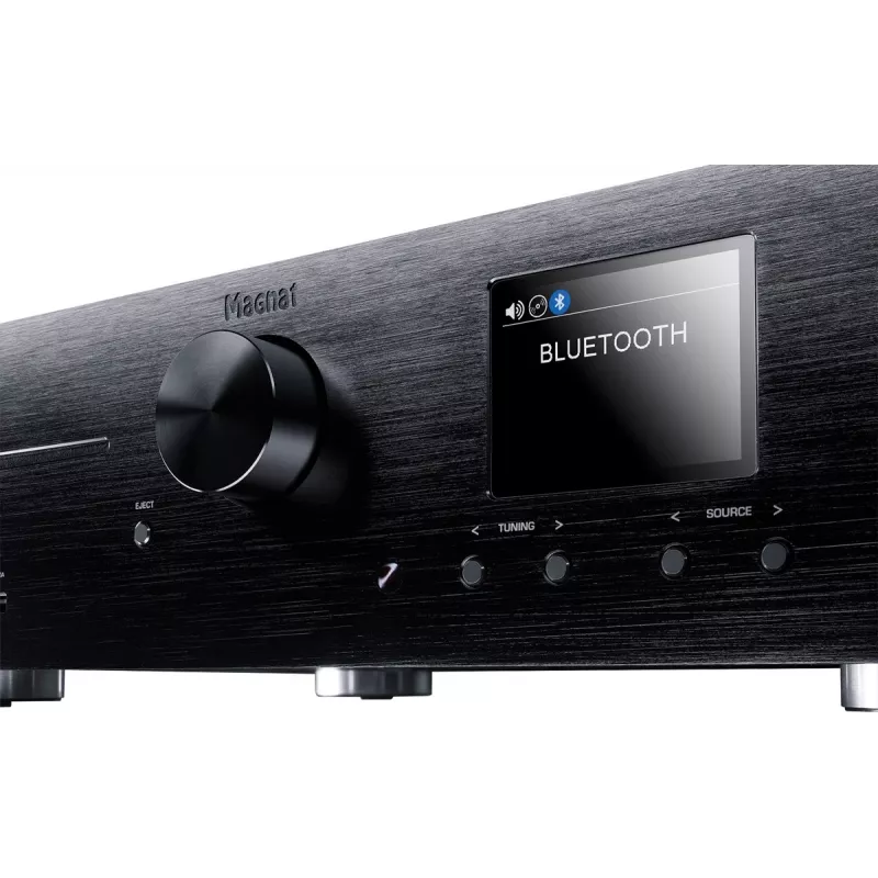 Stereo prijímač Magnat MC 400 — 2.0 kanály, 40 W na kanál, CD prehrávač, Wi‑Fi, Bluetooth, DAB/FM, Ethernet (čierny)