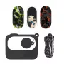 Ochranné puzdro Sunnylife pre Insta360 GO 3 čierne s nálepkami – pevné cestovné puzdro pre akčnú kameru a príslušenstvo