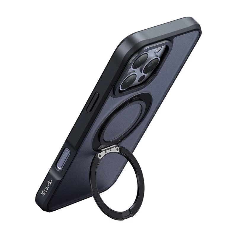 Ochranné puzdro Mcdodo PC-4932 pre iPhone 16 Pro s integrovaným stojanom, čierne