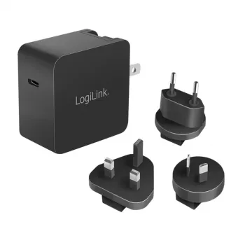 Mobilná nabíjačka LogiLink PA0302 univerzálna čierna AC rýchlonabíjanie