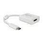 Videokábel adaptér DeLOCK 63937 USB Type-C na HDMI 0,1 m biely