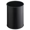 Odpadkový kôš okrúhly polyester oceľ čierny robustný 330101