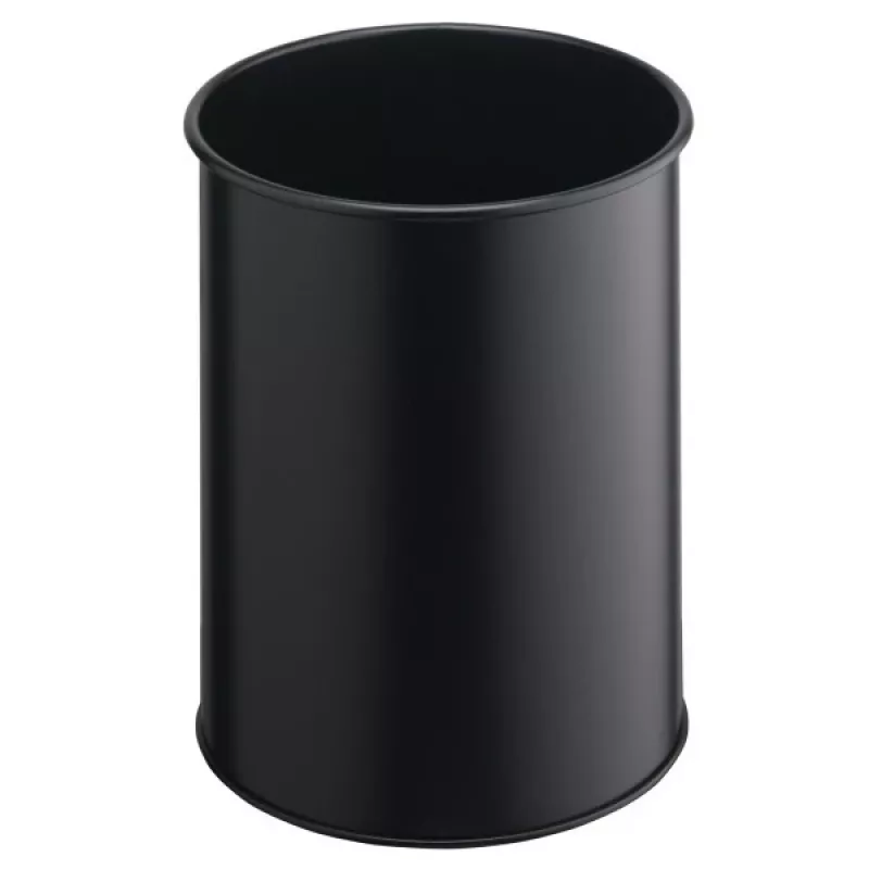 Odpadkový kôš okrúhly polyester oceľ čierny robustný 330101