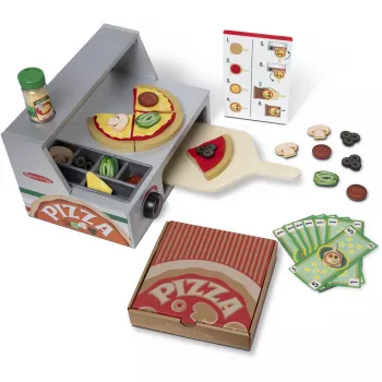 Melissa & Doug Top & Bake Pizza Counter drevená hracia sada
