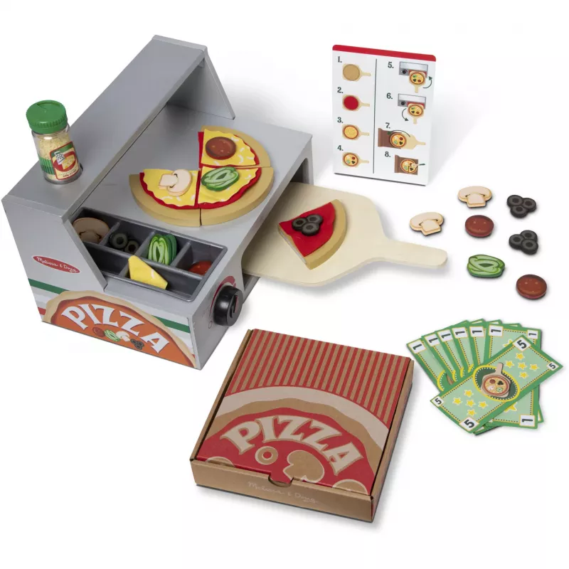 Melissa & Doug Top & Bake Pizza Counter Drevená herná súprava