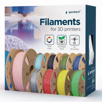 Gembird 3DP-ABS1.75-01-BK 3D tlačový materiál ABS čierny 1,4 kg