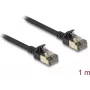 Sieťový kábel DeLOCK RJ45 Cat.8.1 F/FTP tenký Pro 1 m čierny