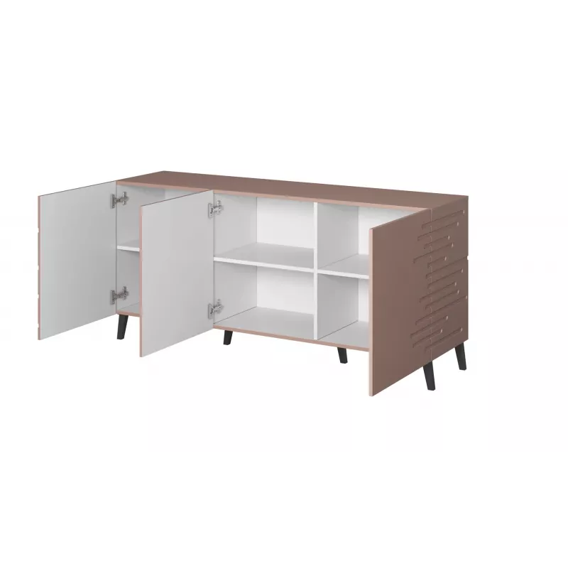 Komoda cama meble Cama Nova 155 × 40 × 72 cm, ružová matná, MDF korpus