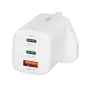 iBOX C-65 biely, GaN 65W univerzálna nabíjačka UK konektor