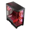 PC skriňa MODECOM Volcano SPACE APEX ARGB Midi Tower, tvrdené sklo, USB-C, podporuje ATX/microATX/Mini-ITX, GPU do 430 mm, CPU chladič do 180 mm