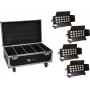 Eurolite sada 4x LED CLS-18 QCL RGB/WW 18x7 W s flightcase na kolieskach