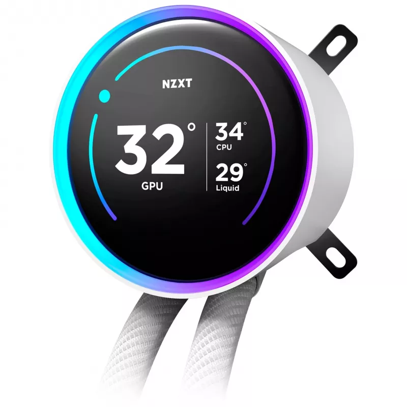 All-in-One kvapalinový chladič NZXT Kraken Elite 360 RGB 12 cm biely