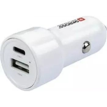 SKROSS Dual Car Charger 65W PD vrátane USB-C kábla biely (SKCHCA0365WPDCN)