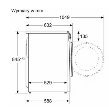 Práčka s predným plnením Bosch WGE02201PL — 8 kg, 1200 ot/min, 55 l bubon, LED displej, invertor