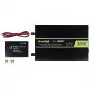 Napäťový menič Green Cell INV07, DC 12 V na AC 230 V, 300 W, 50 Hz, Type-C konektor, čierna