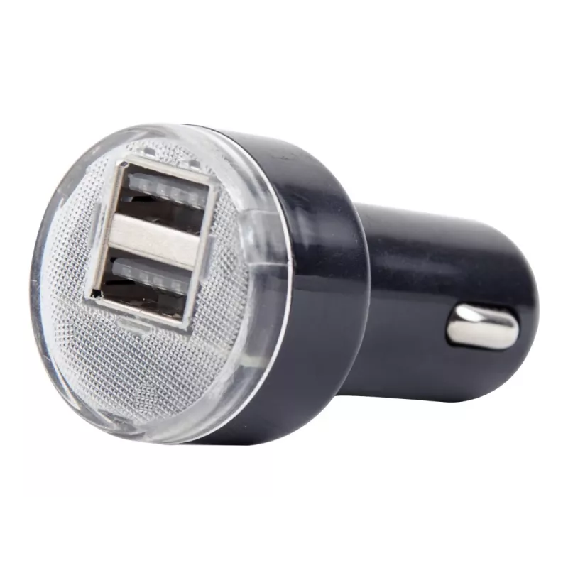 Auto nabíjačka Gembird EG-U2C2A-CAR-02, 12–24V vstup, 5V/2,1A výstup, 2× USB 2.0, čierna