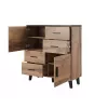 Cama komoda LOTTA 110 2D4S wotan dub/matná čierna