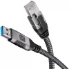 Techly ICOC U3A-RJ45-010 adaptérový kábel USB-A na Gigabit Ethernet, 1 m, čierny/strieborný