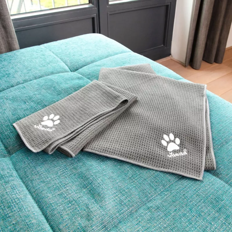 Uterák VILEDA Pet Wipes 172650 450x700 mm, polyester, prateľný v práčke, sivý