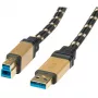 USB 3.0 kábel ROLINE GOLD typ A M - B M 3,0 m