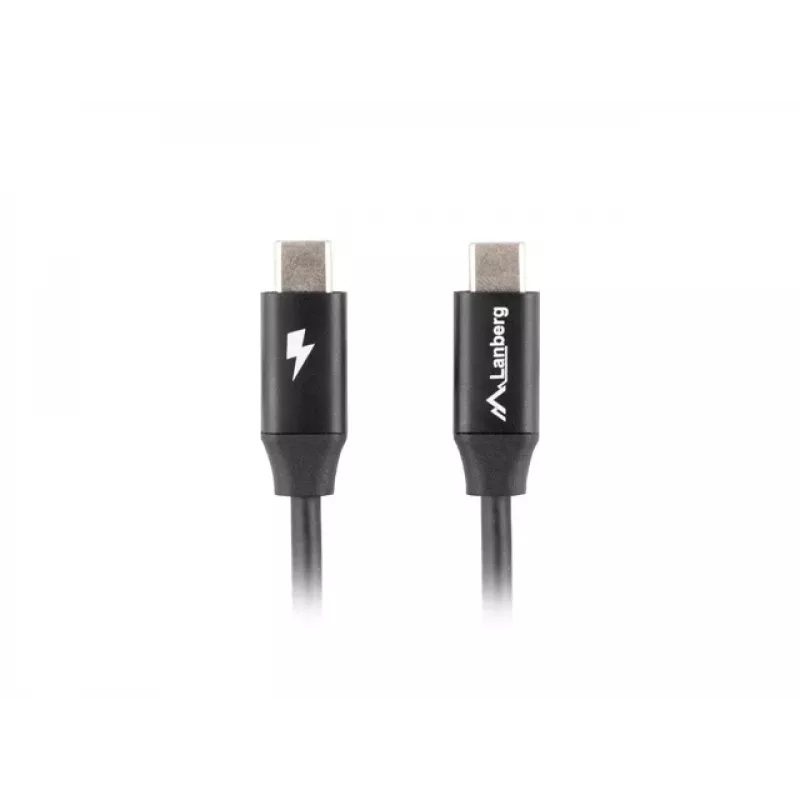 LANBERG kábel USB-C na USB-C CA-CMCM-40CU-0018-BK — USB 2.0, 1,8 m, čierny