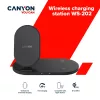 Nabíjačka bezdrôtová dokovacia stanica 2in1 QI 10W/USB-C/LED čierna