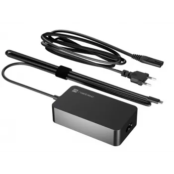 NATEC Grayling USB-C 45W napájací zdroj univerzálny čierny